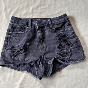 American Eagle Outfitters Ripped Black Jean Shorts Size 2
